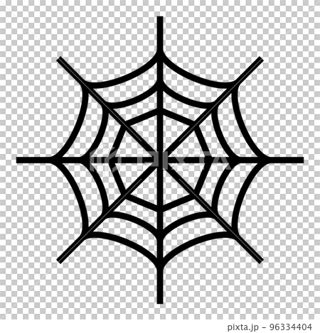 蜘蛛の巣のアイコン。ハロウィンデザイン素材。ベクター。 96334404