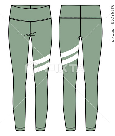Vector sport leggings fashion CAD, woman lounge - Stock