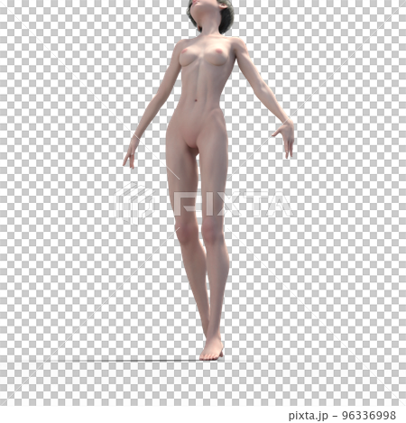 擺姿勢的女人裸體燙髮3DCG插圖素材 擺姿勢的女人裸體燙髮3DCG插圖素材 96336998