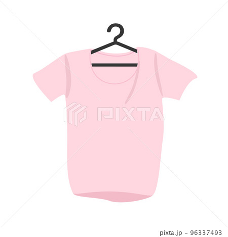 ハンガーにかかったピンク色のTシャツ ハンガーにかかったピンク色のTシャツ 96337493
