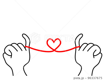 運命の赤い糸でつながれた小指 96337675