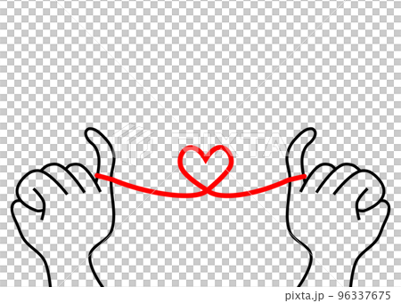 運命の赤い糸でつながれた小指 96337675