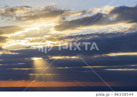 Beautiful sky with cloud before sunset Beautiful sky with cloud before sunset 96338544