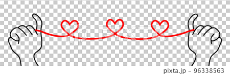 運命の赤い糸でつながれた小指 96338563