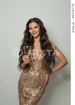 young woman with glass of wine young woman with glass of wine 96338776