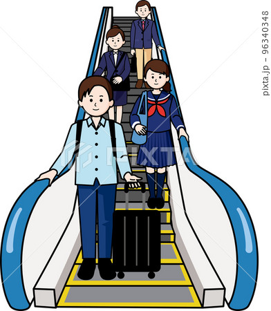 エスカレーターの正しい乗り方 96340348