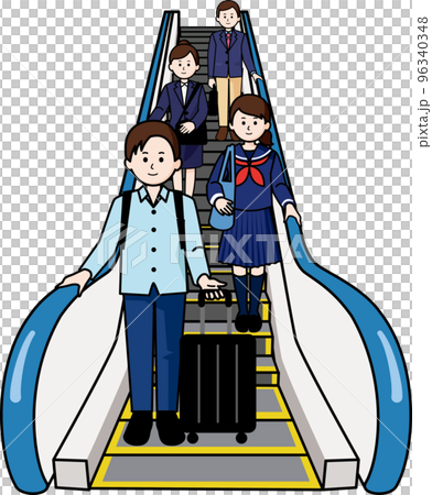 エスカレーターの正しい乗り方 96340348