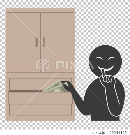 タンス貯金を盗む泥棒 タンス貯金を盗む泥棒 96341125
