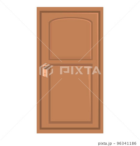 Open door icon cartoon vector. Exterior door. Decoration wood 96341186