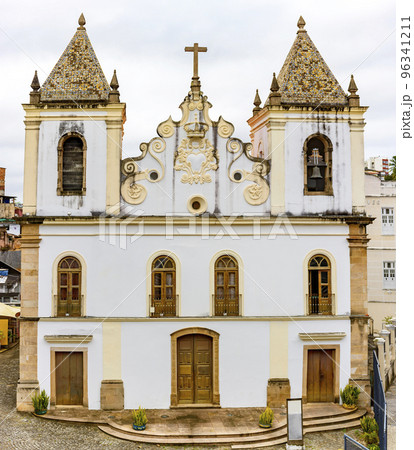 Front view of historic church in Pelourinho Front view of historic church in Pelourinho 96341211