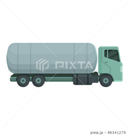 Heavy tanker icon cartoon vector. Gasoline truck. Fuel gas Heavy tanker icon cartoon vector. Gasoline truck. Fuel gas 96341279