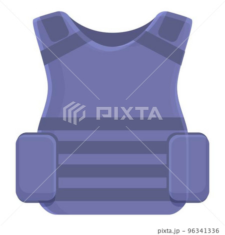 Police vest icon cartoon vector. Army vest. Blue team 96341336