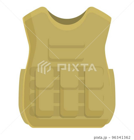 Bulletproof vest icon cartoon vector. Army proof. Armor swat Bulletproof vest icon cartoon vector. Army proof. Armor swat 96341362