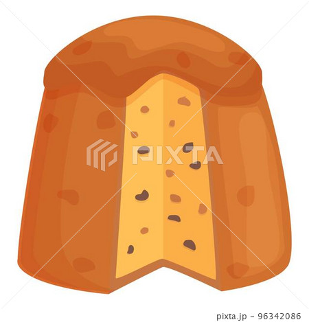 Bakery bread icon cartoon vector. Panettone cake. Sweet food 96342086