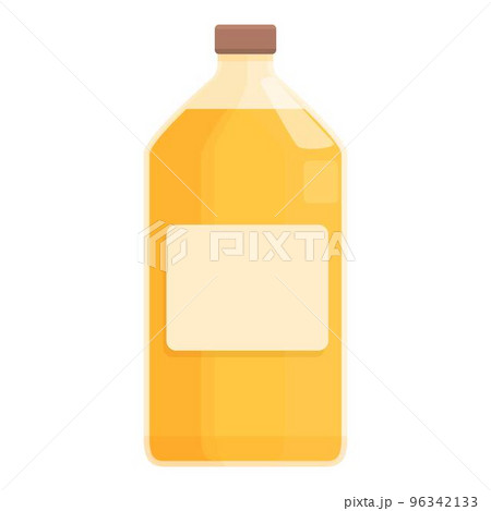 Leaf oil bottle icon cartoon vector. Palm food. Tropical food 96342133