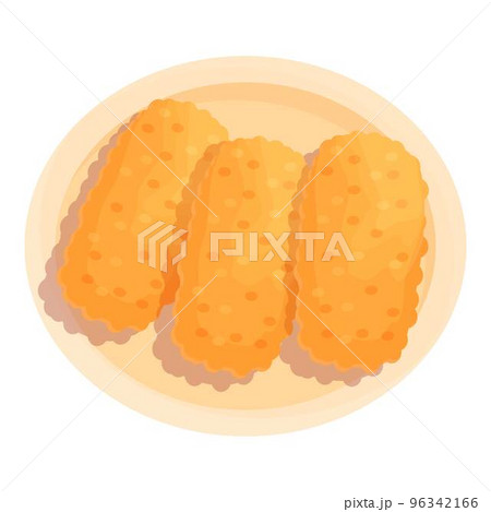 Cooking food icon cartoon vector. Fried food. Snack dish 96342166