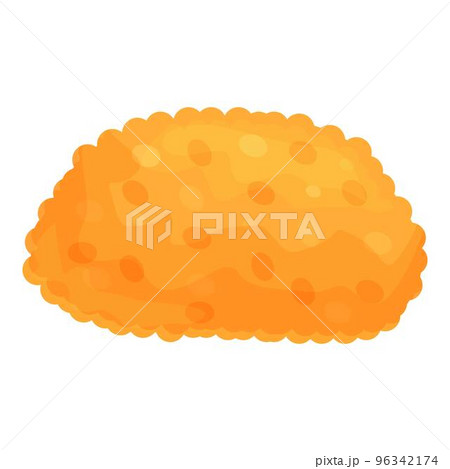 Snack croquette icon cartoon vector. Fried food. Ball cooking 96342174