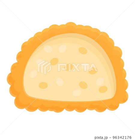 Cutted dish icon cartoon vector. Fried cuisine. Snack food 96342176