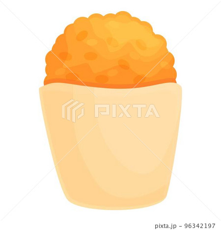 Croquette bag icon cartoon vector. Food cuisine. Snack meal 96342197