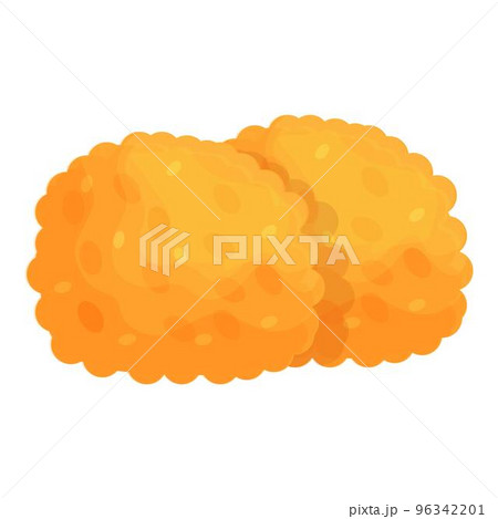 Cheese croquette icon cartoon vector. Fried dish. Food snack Cheese croquette icon cartoon vector. Fried dish. Food snack 96342201