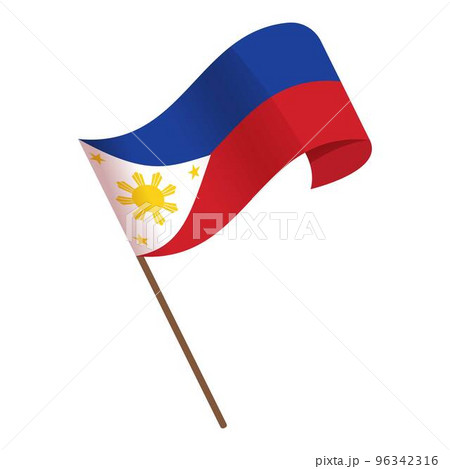 Handle flag icon cartoon vector. Culture travel. National labor 96342316