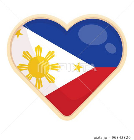 Philippines heart icon cartoon vector. Travel people. Filipino tourism 96342320