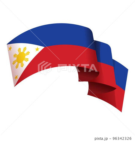 Philippines wind flag icon cartoon vector. Culture travel. National map 96342326