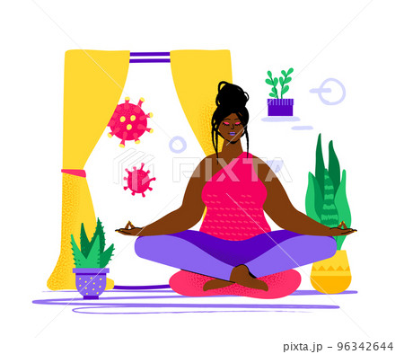 Stay calm - colorful flat design style illustration Stay calm - colorful flat design style illustration 96342644