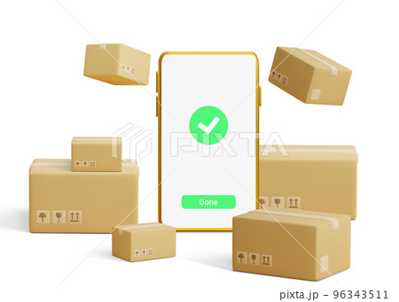 Fast shipping. Concept for fast delivery service. Vector illustration 96343511