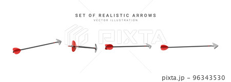 Set of realistic arrows. Vector illustration Set of realistic arrows. Vector illustration 96343530