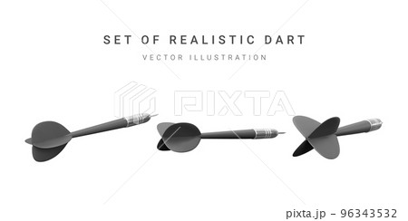 Set of realistic darts. Vector illustration 96343532