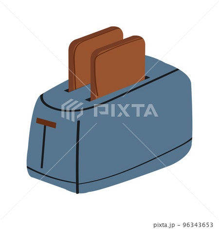 Cute cartoon style blue toaster. Cute cartoon style blue toaster. 96343653