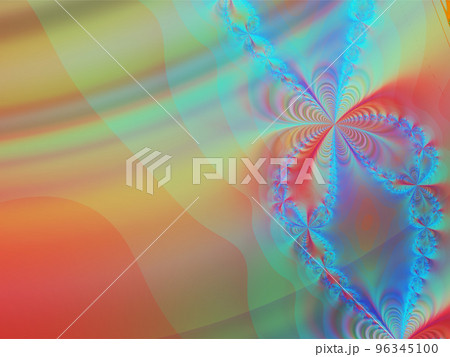 bright decorative blue-red pattern, abstract background, design 96345100