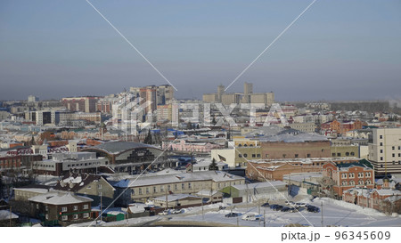 City Barnaul view of the city and church, Altai, Russia. 96345609
