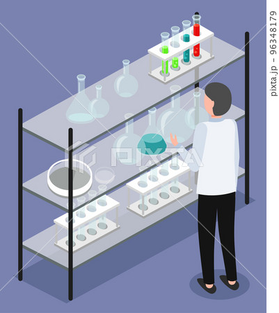 Medical Worker at Laboratory Making Experiments Medical Worker at Laboratory Making Experiments 96348179