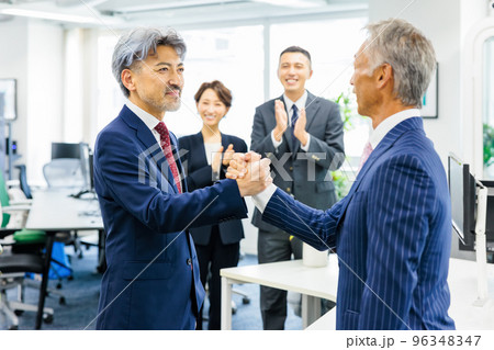 握手を交わすビジネスパーソン 握手を交わすビジネスパーソン 96348347
