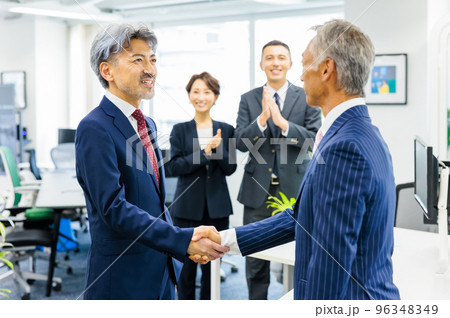 握手を交わすビジネスパーソン 96348349