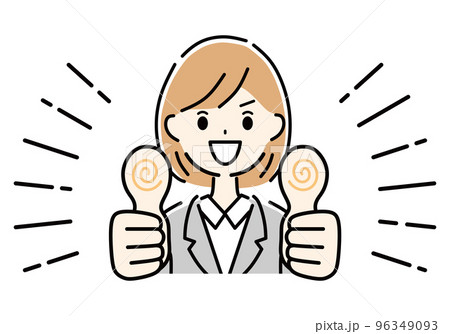 サムズアップ!グッジョブ!ビジネスウーマン サムズアップ!グッジョブ!ビジネスウーマン 96349093