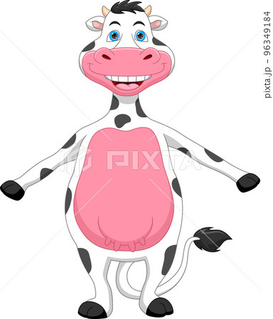 cow standing up cartoon