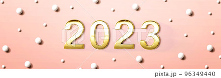 2023 new year theme with white candy dots 2023 new year theme with white candy dots 96349440