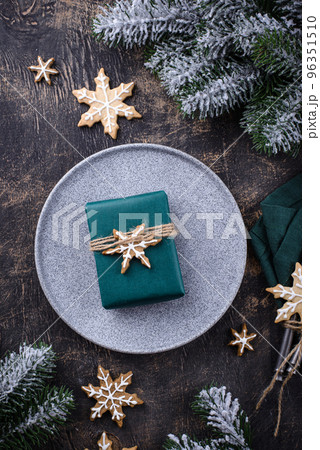 Christmas and New year table setting 96351510