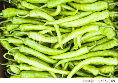 selected spicy green pepper background 96352169