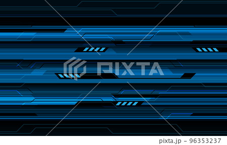 Abstract black blue line circuit cyber geometric  design ultramodern futuristic technology background vector 96353237