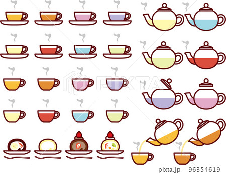 ハーブティー水平 96354619