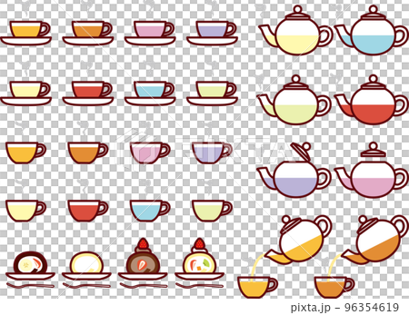 ハーブティー水平 96354619