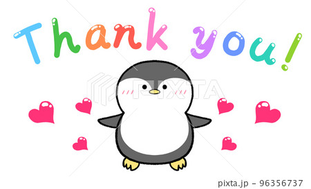 Thank You ペンギンのイラスト素材