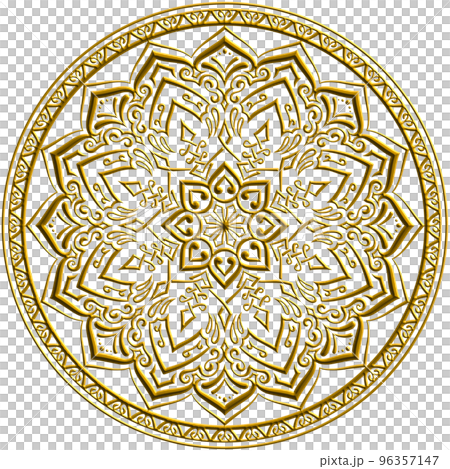 Mandala art (goldwork style, geometric patterns, calligraphy) Mandala art (goldwork style, geometric patterns, calligraphy) 96357147