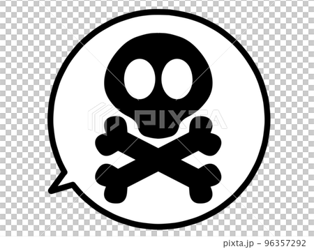 頭骨標記語音泡沫插圖素材 96357292