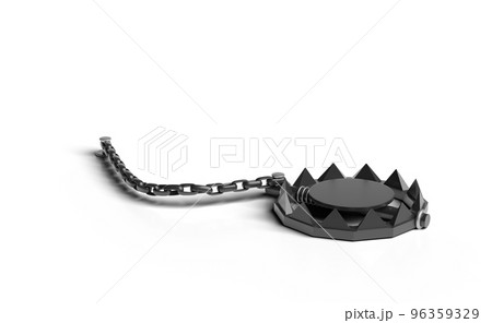 3d Bear Trap isolated on white background 96359329