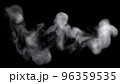 黒バックに横長の白い煙,3DCG 96359535